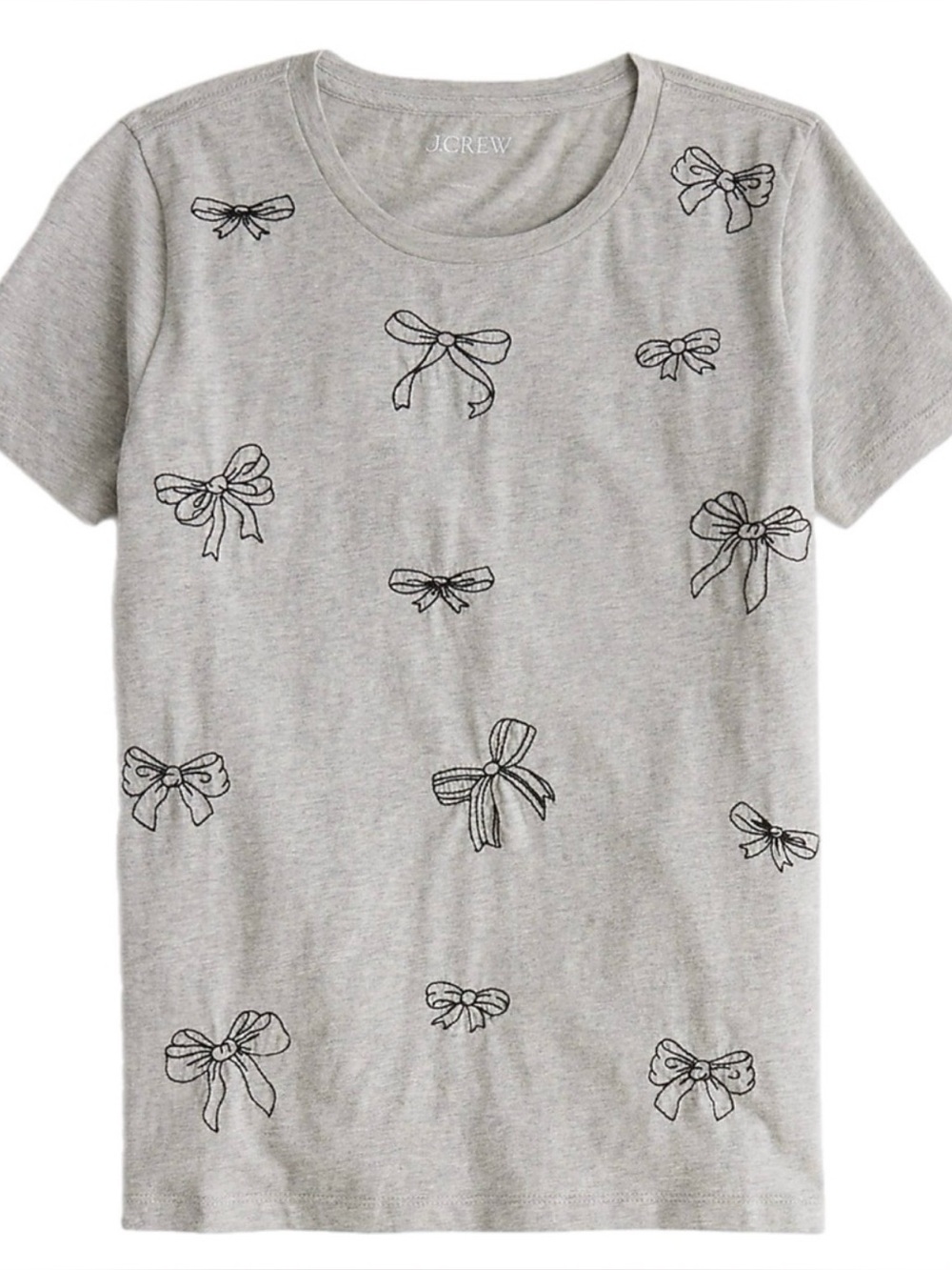 J. Crew Gray Bow Print Tee xl